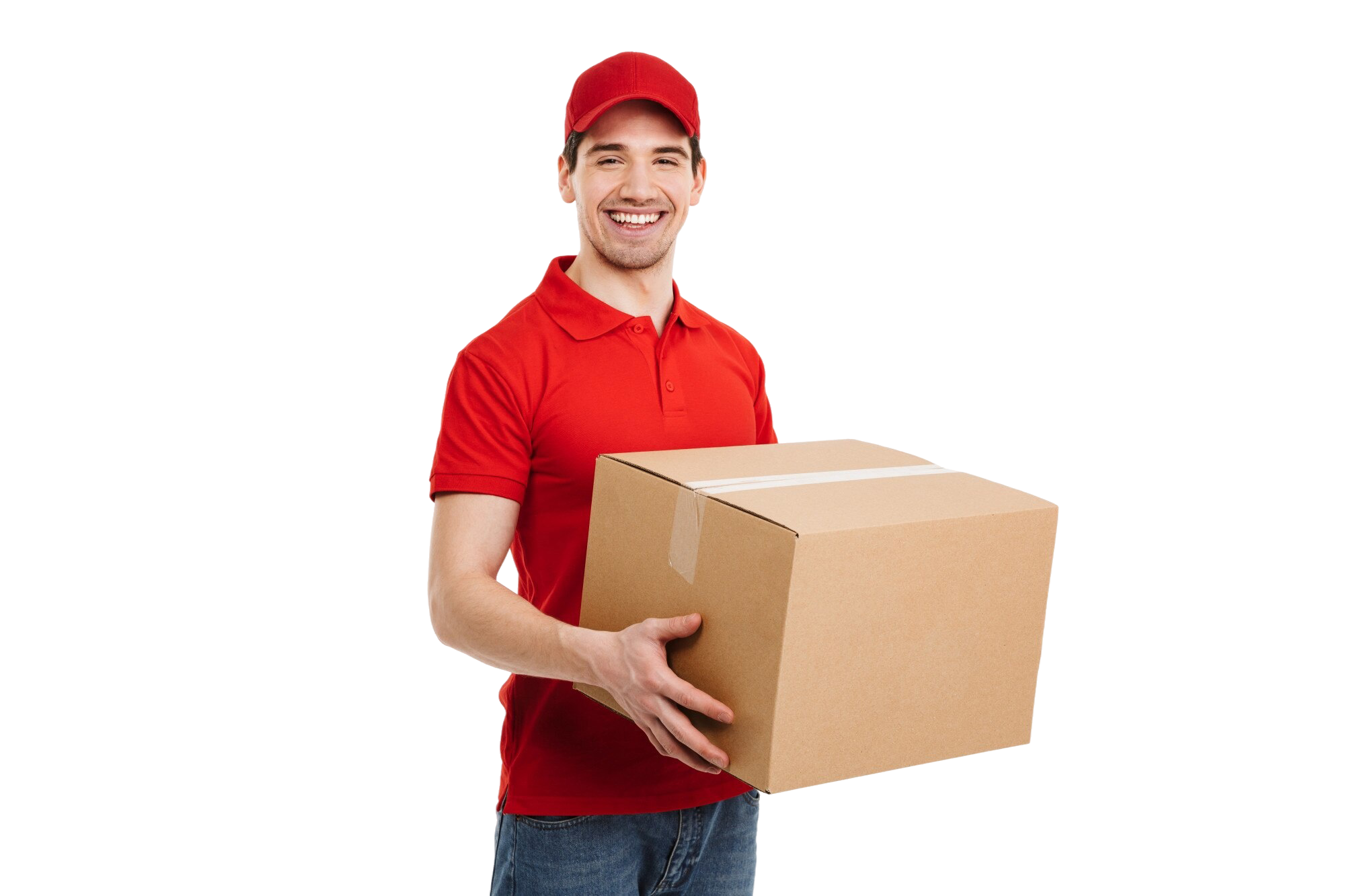 happy-young-delivery-man-with-parcel-post-box